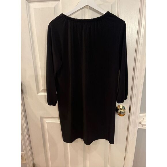 Michael Michael Kors Black Slinky Tassel Tie Long Sleeve Dress sz S EUC - Picture 6 of 8